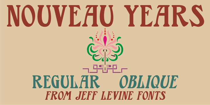 フォント Nouveau Years JNL